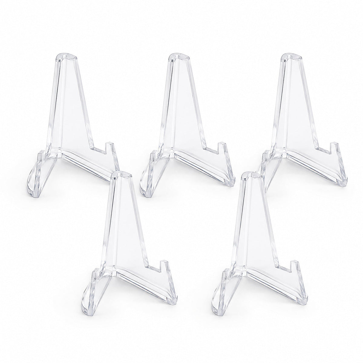 Clear Acrylic Card Display Stands – 5 Piece Set