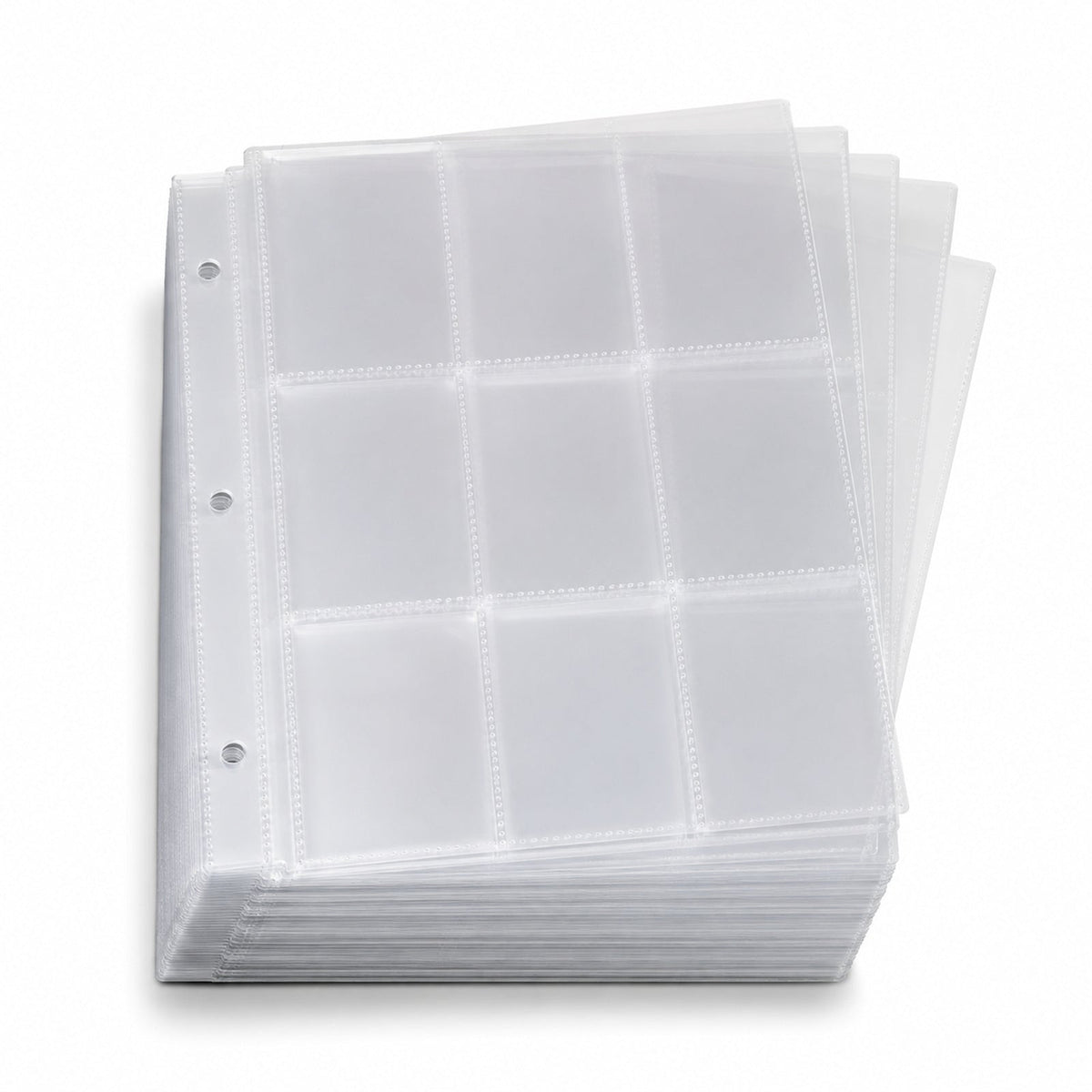 9-Pocket Ring Binder Card Pages – 50 Pack